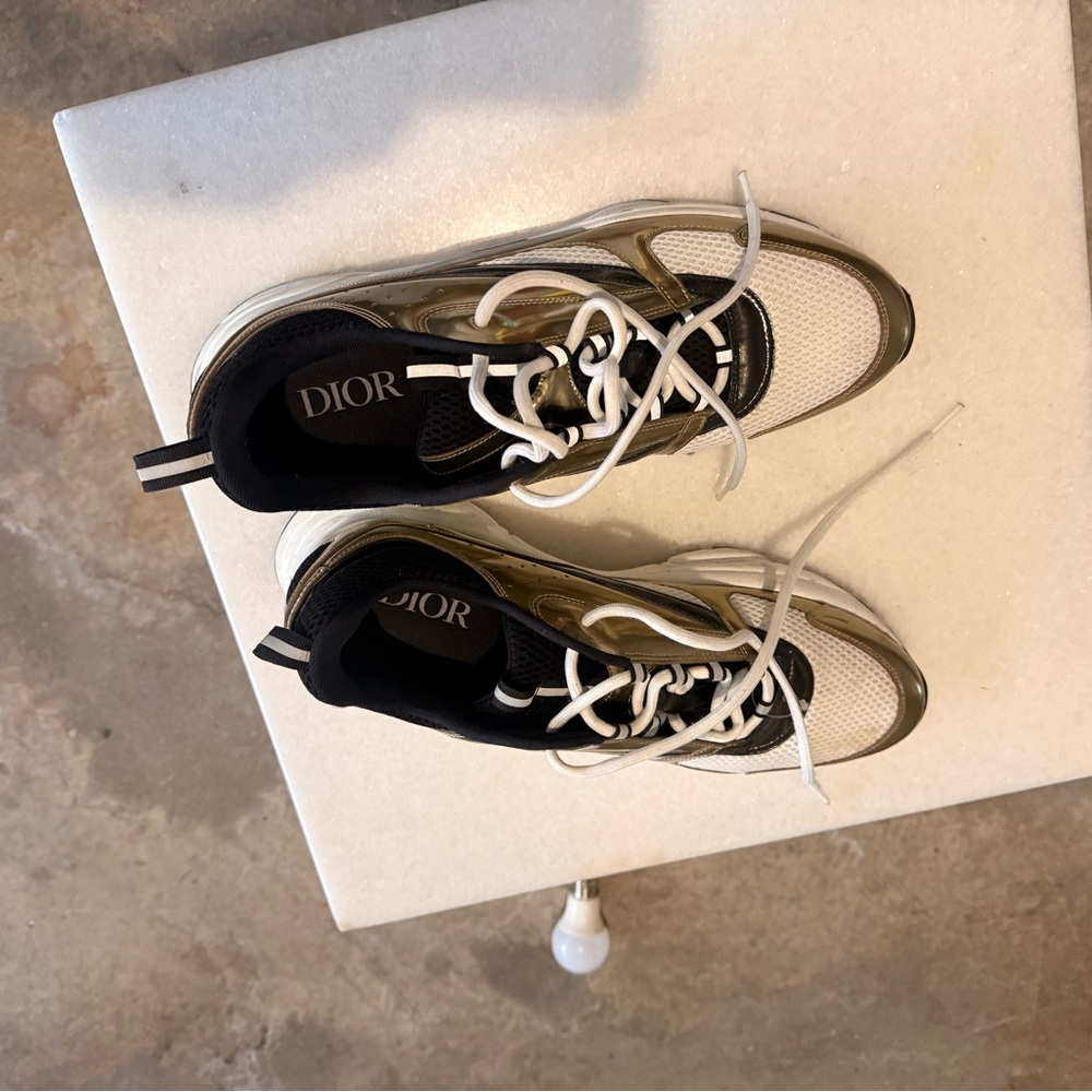 Dior Women's Black and White Sneakers